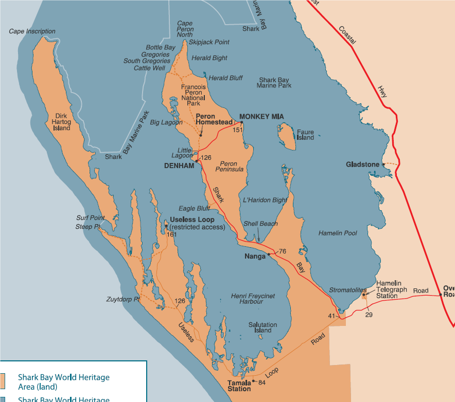 shark bay map